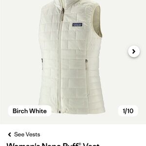 Patagonia Women's Nano Puffer Vest in Birch White Medium